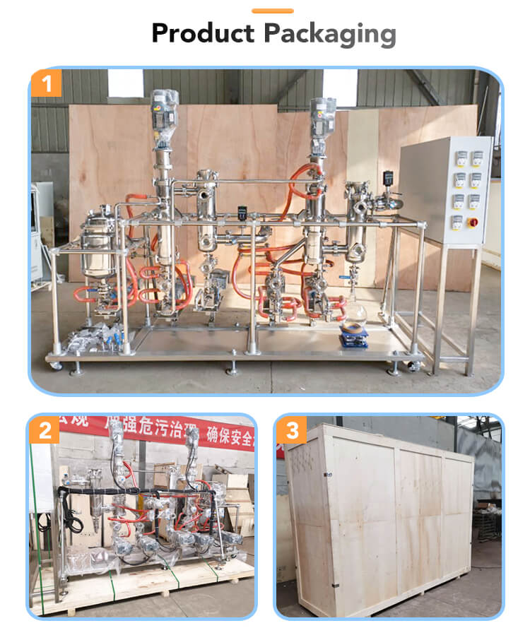 continuous short path molecular distillation;