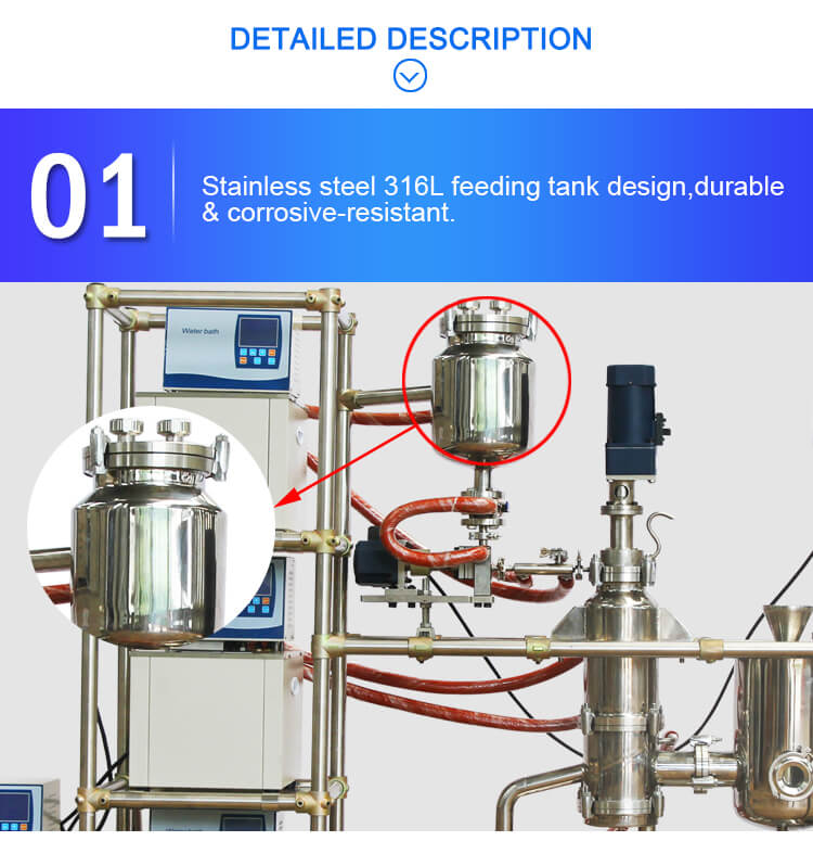 MDS-6A 0.06 mÂ² Wiped Film Molecular Distillation;