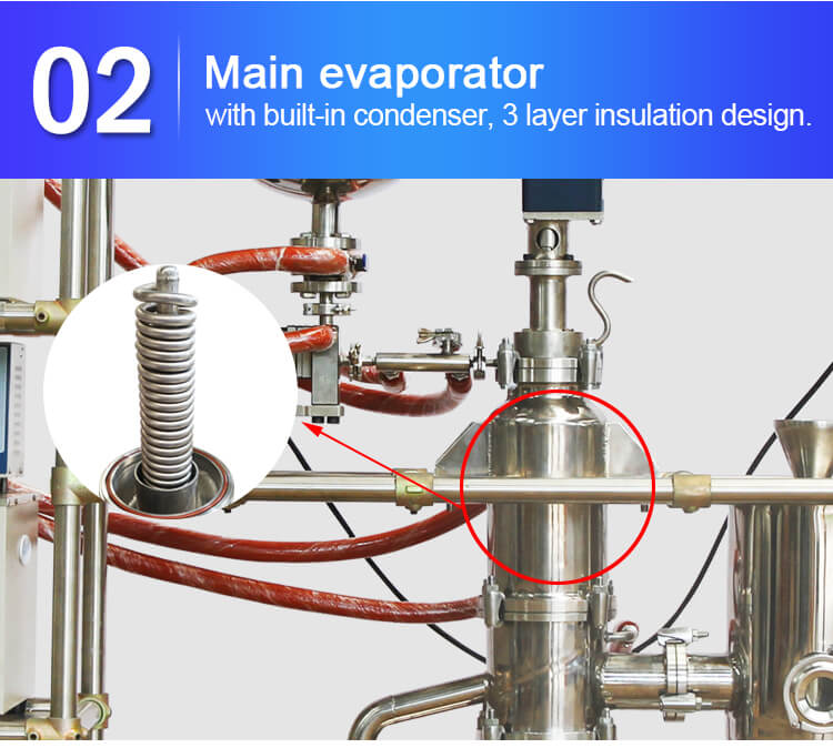 Laboratory short path distillation equipment;