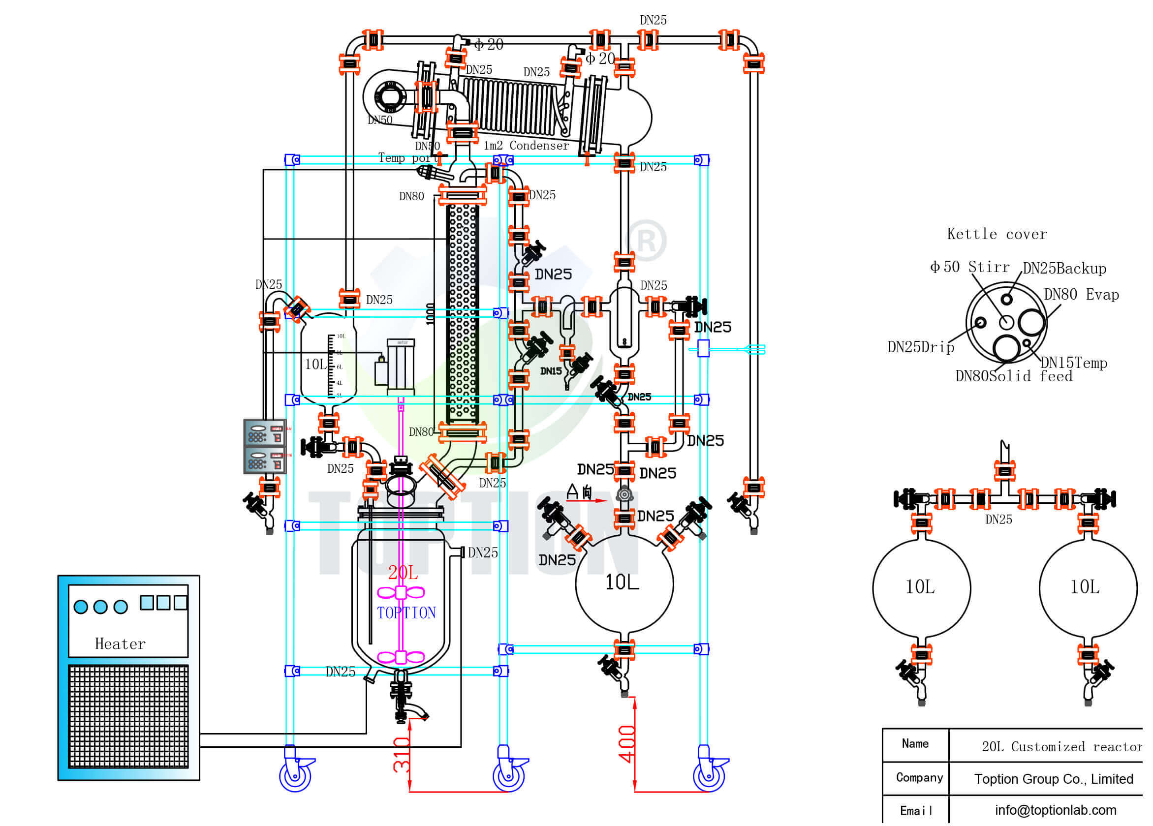 Lab Rectification Tower,Lab Glass Reactor With Rectifying Column;