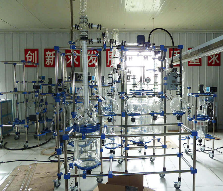 Lab Rectification Tower,Lab Glass Reactor With Rectifying Column;