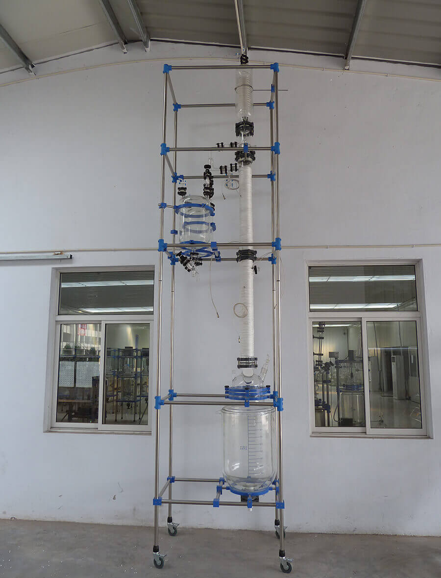 Lab Rectification Tower,Lab Glass Reactor With Rectifying Column;