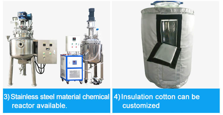 Double layer glass reactor 10L/200L;