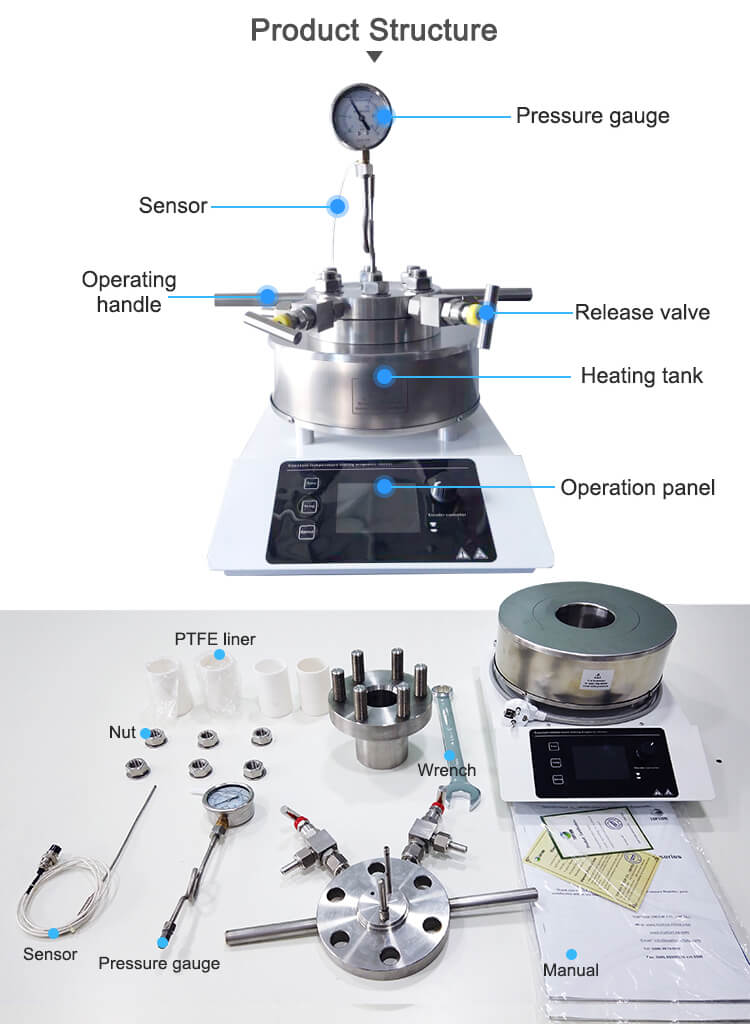 High pressure reactor digestion tank;