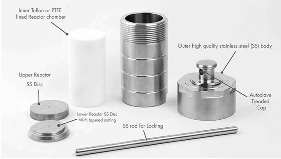 25ml PTFE lined Hydrothermal synthesis reactor;