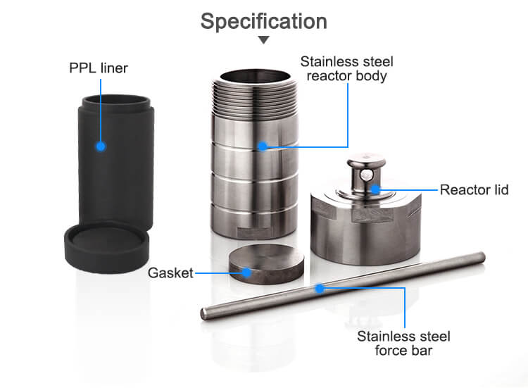 Lab Hydrothermal Synthesis Reactor With PPL Liner;