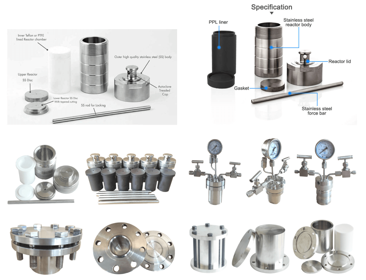 Teflon Lined Hydrothermal Synthesis Autoclave Reactor;